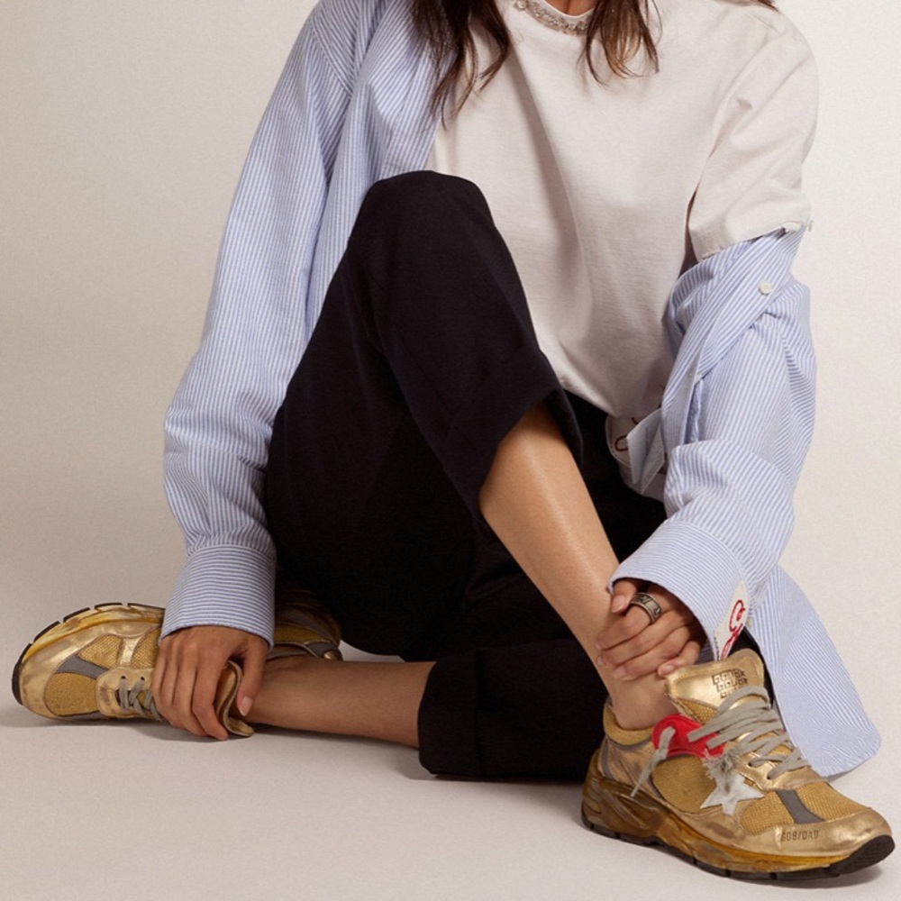 Golden goose gold dad star sneaker IT39 NWT